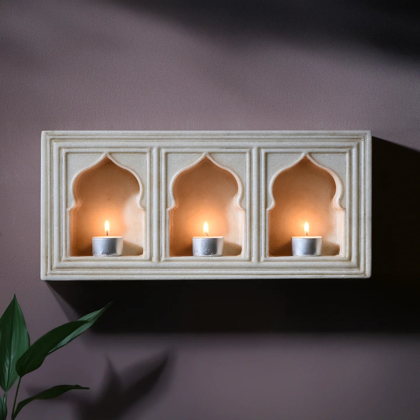 Indian stone wall niches