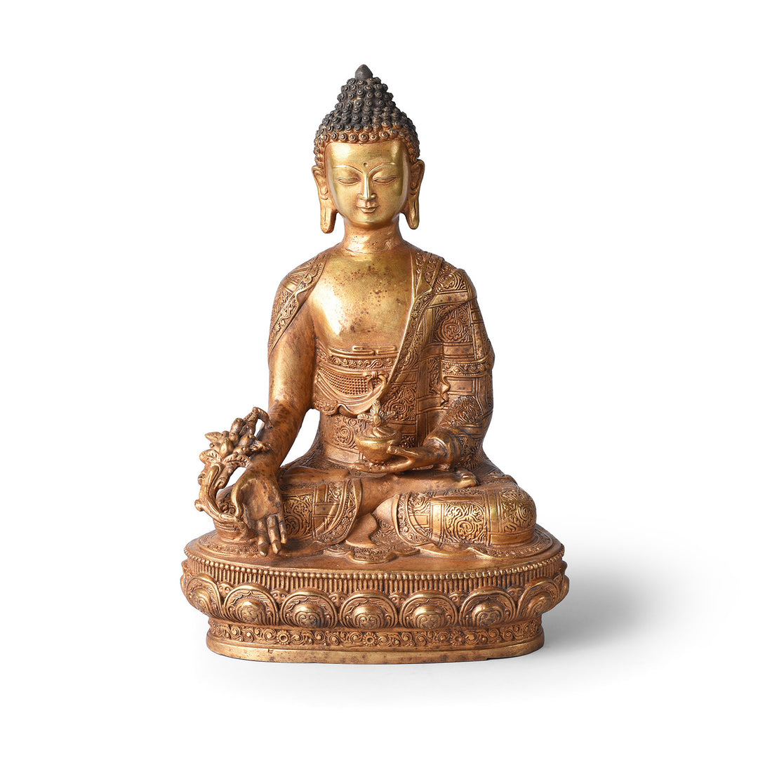 Gilt Brass Buddha - Varada Mudra | Indigo Antiques