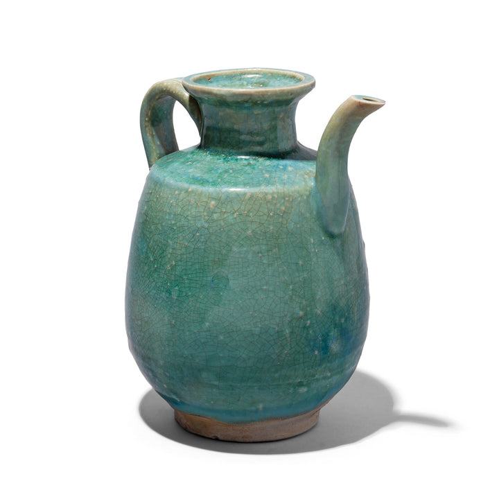 Green Copper Glazed Terracotta Ewer | Indigo Antiques