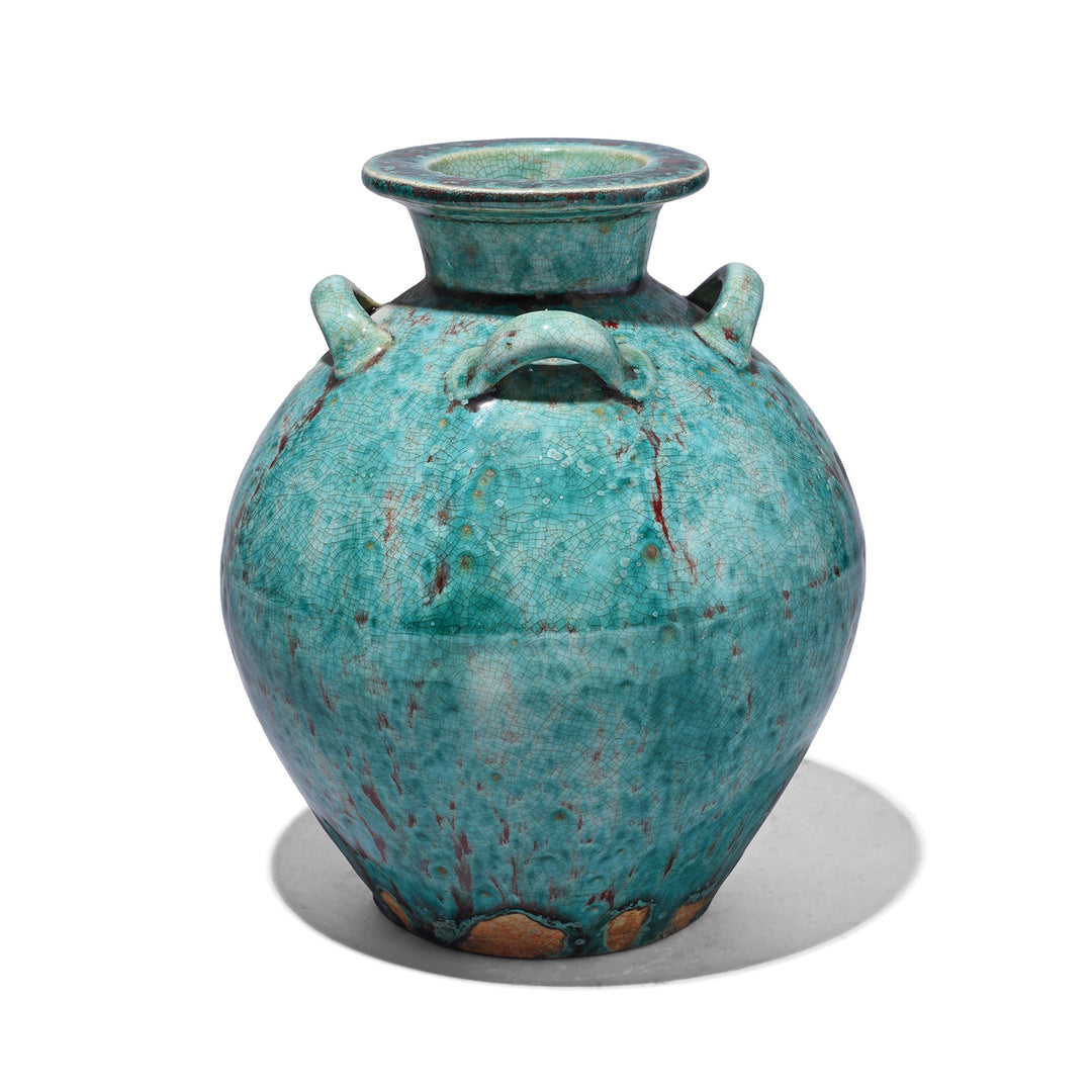Green Copper Glazed Terracotta Jar | Indigo Antiques