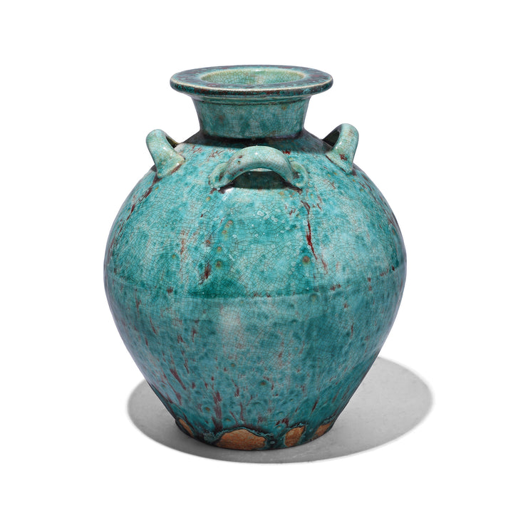 Green Copper Glazed Terracotta Jar | Indigo Antiques