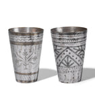 Lassi Cup - Nickel Plated Engraved Brass - Early 20th Century