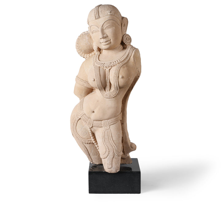Carved Stone Apsara Statue From India | Indigo Antiques