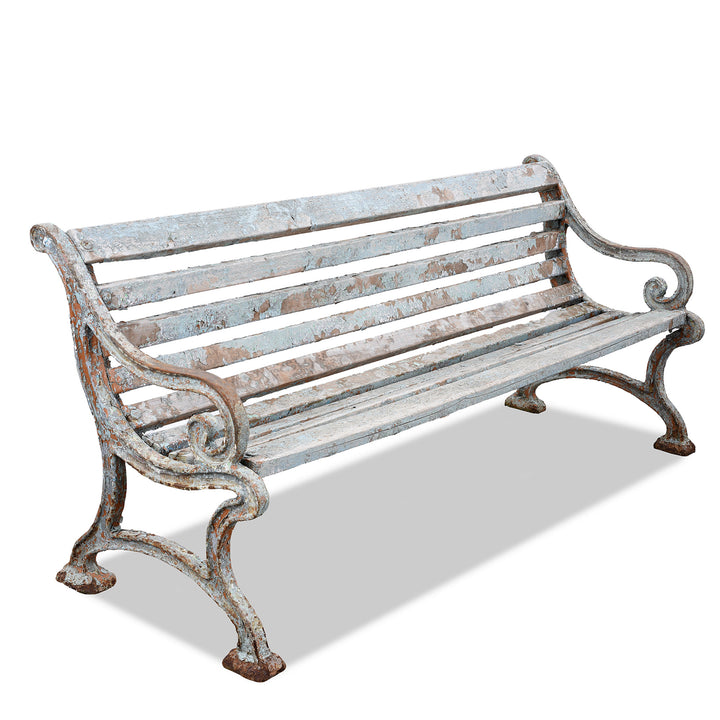 Vintage Indian Cast Iron Garden Bench | Indigo Antiques