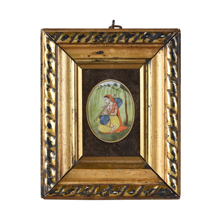 Gilt Framed Indian Miniature Painting | Indigo Antiques