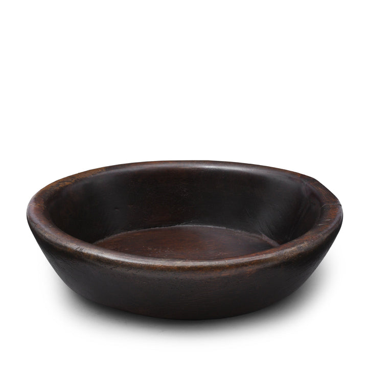 Antique Carved Teak Parath Bowl From Rajasthan | Indigo Antiques