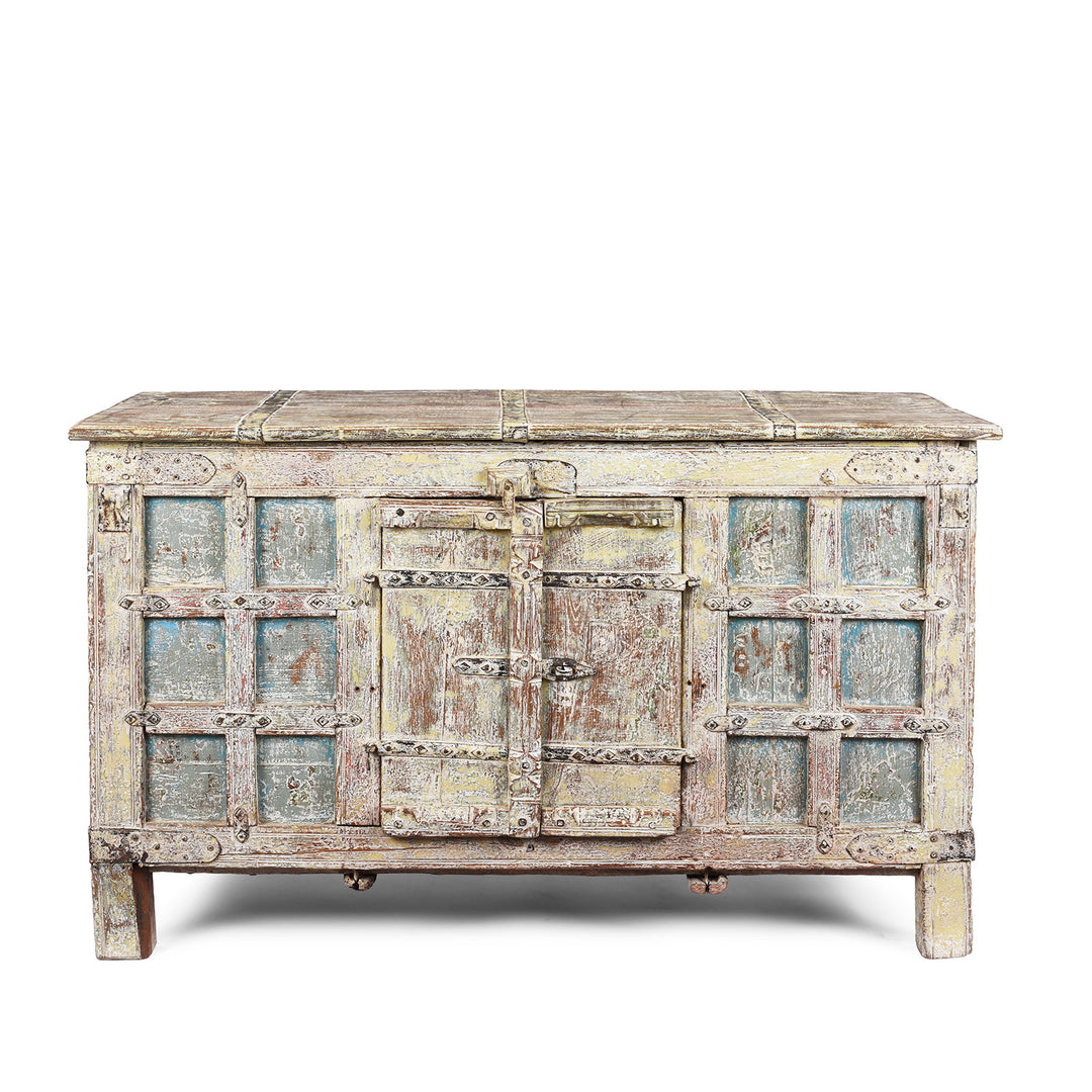 Reclaimed Teak Coffer With Painted Finish | Indigo Antiques