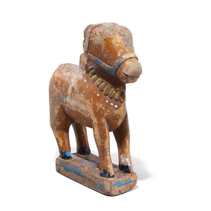Antique Indian Painted Teak Nandi Bull | Indigo Antiques