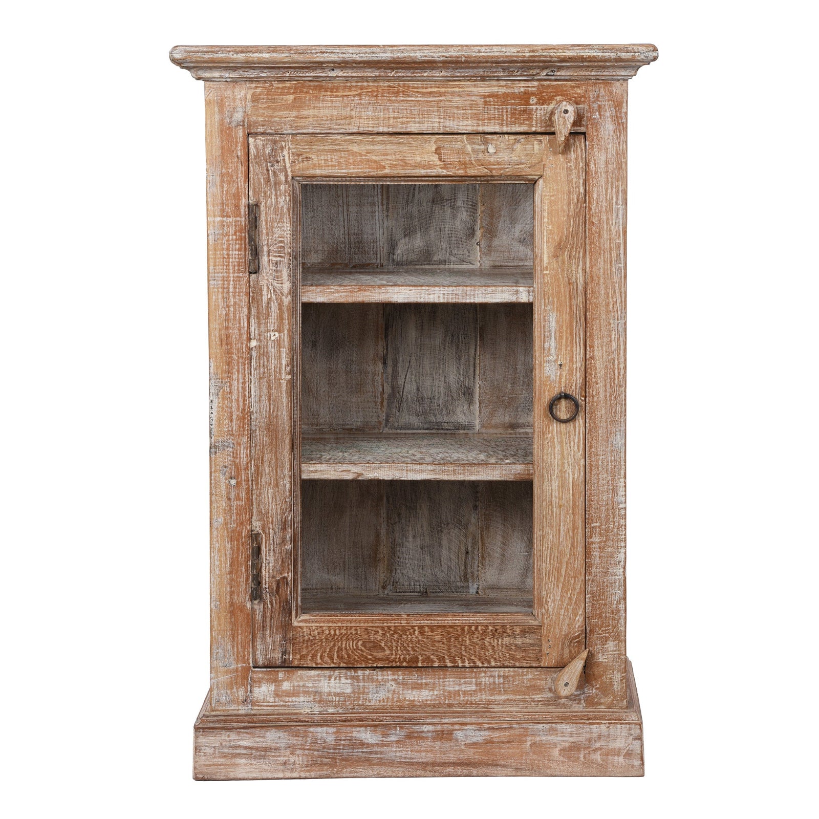 Painted Indian Glazed Book Cabinet From Maharashtra - 19thC Painted Indian Glazed Book Cabinet From Maharashtra - 19thC