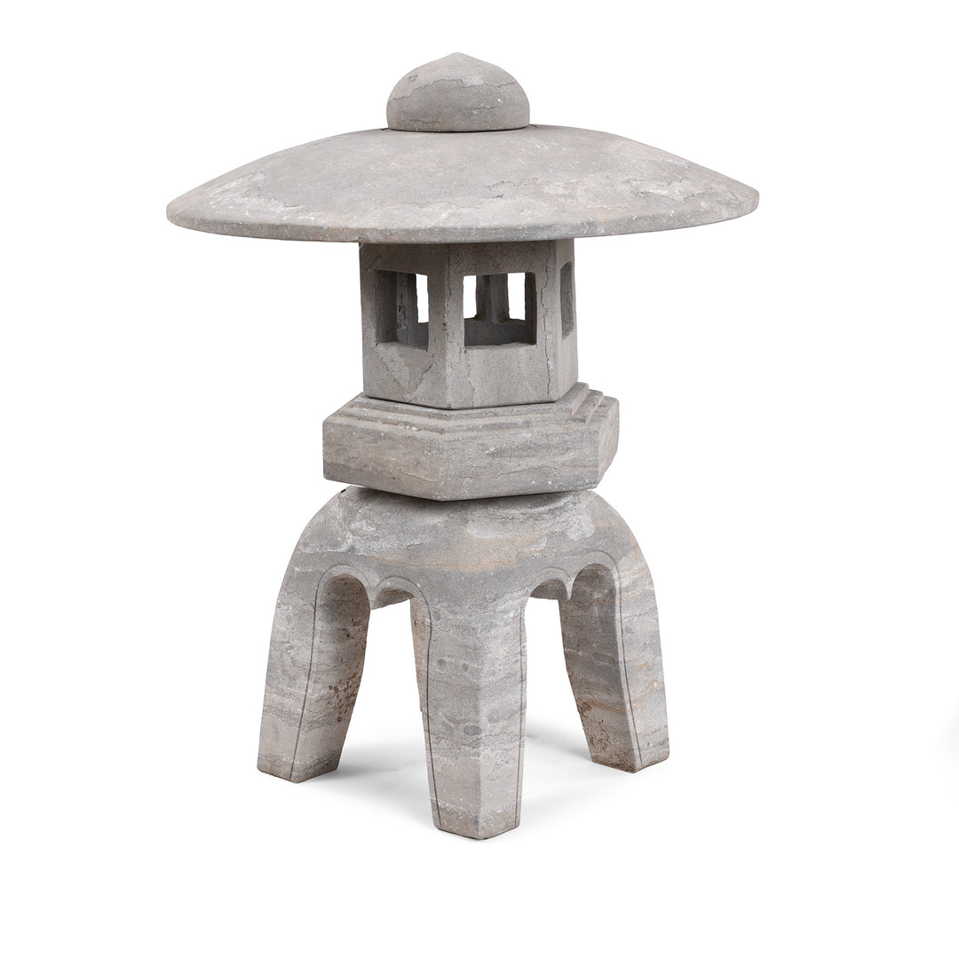 Japanese Style Carved Stone Snow Lantern | Indigo Antiques