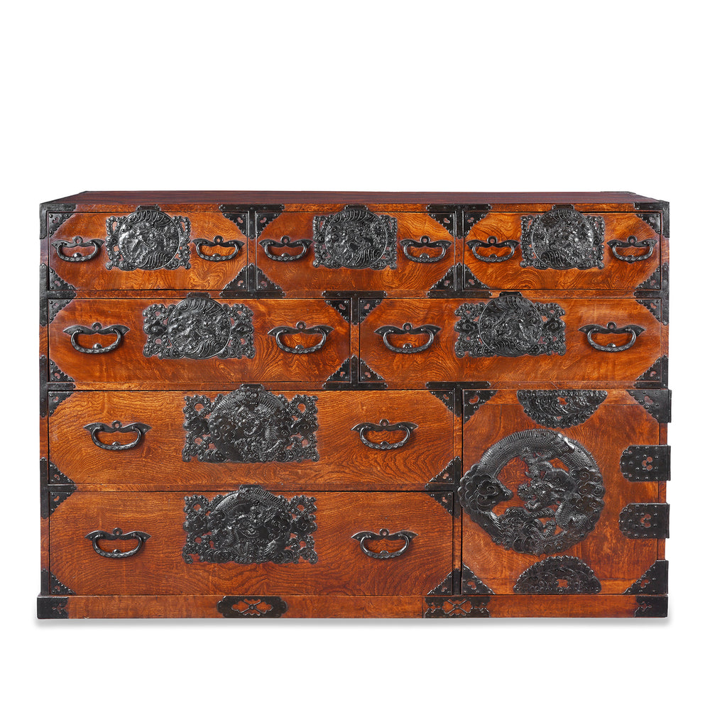 Keyaki Sendai Isho Dansu - Ca 1900 (Meiji Era) | Indigo Antiques