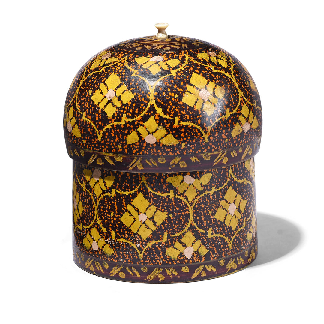 Vintage Lacquer Pot From Bikaner | Indigo Antiques