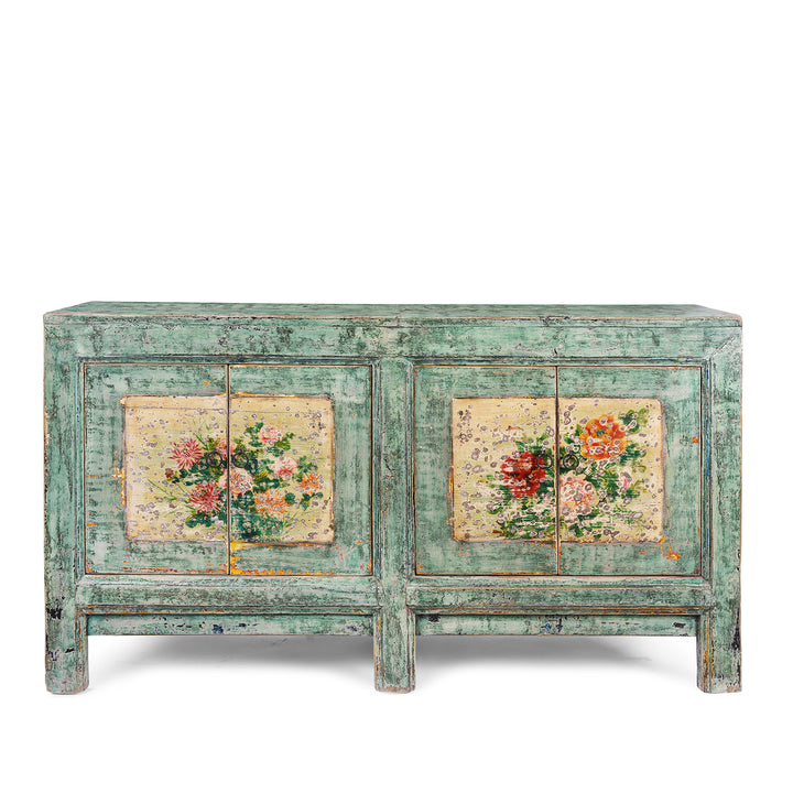 Vintage Mint Painted Sideboard From Shanxi | Indigo Antiques