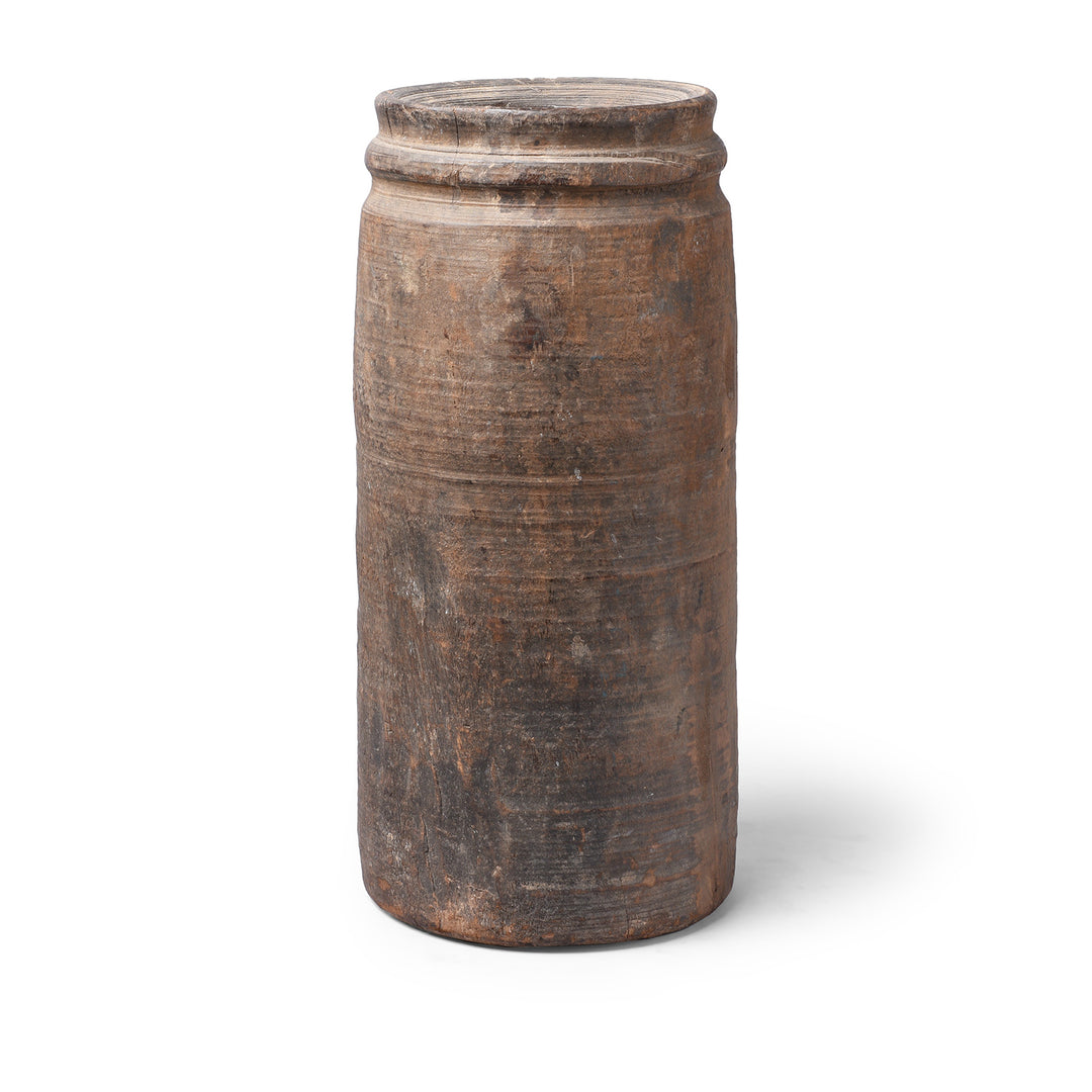 Old Wooden Milk Pot From Himachal Pradesh | Indigo Antiques