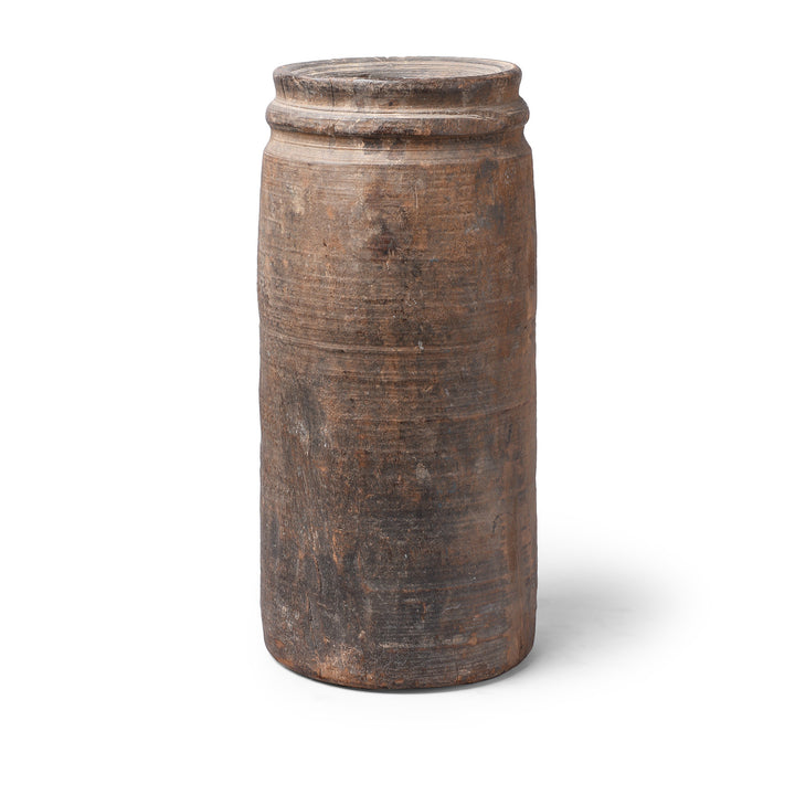 Old Wooden Milk Pot From Himachal Pradesh | Indigo Antiques