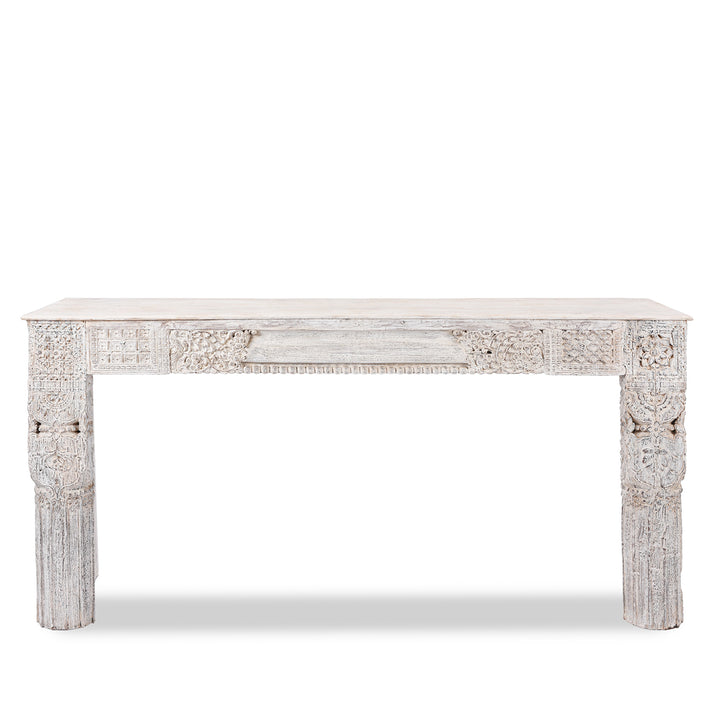 Painted Console Table Made From Reclaimed Teak | Indigo Antiques