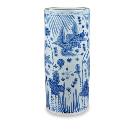 Blue & White Porcelain Umbrella Stand