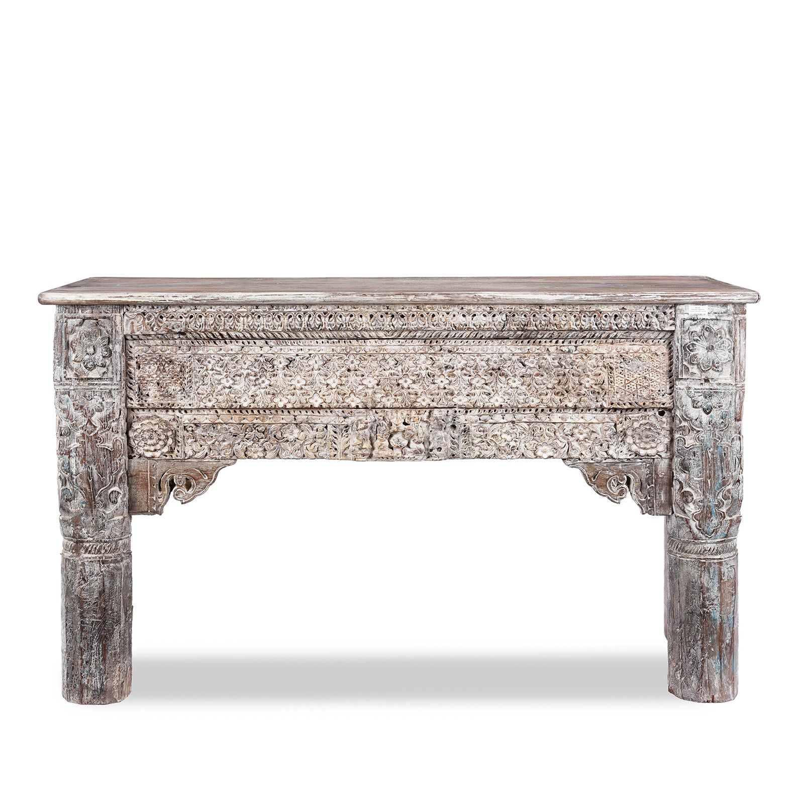 Reclaimed Indian Teakwood Console Table | Indigo Antiques