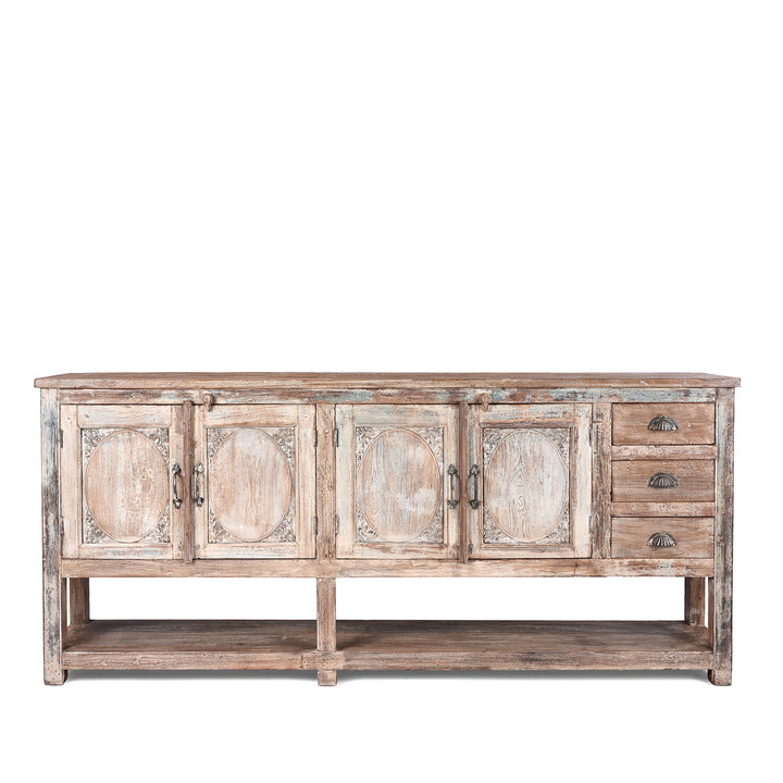 Reclaimed Teakwood Sideboard With Painted Finish | Indigo Antiques