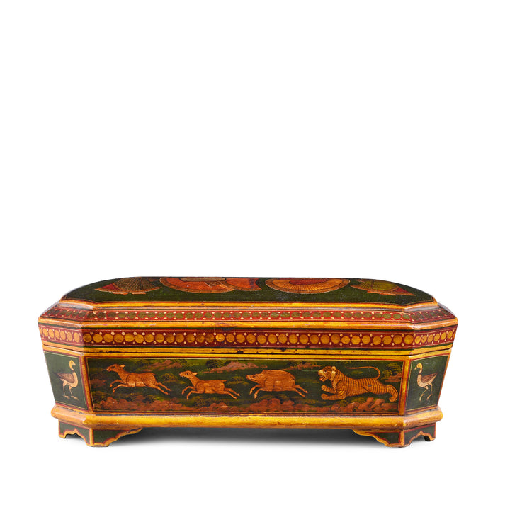 Reproduction Green Painted Pen Box | Indigo Antiques