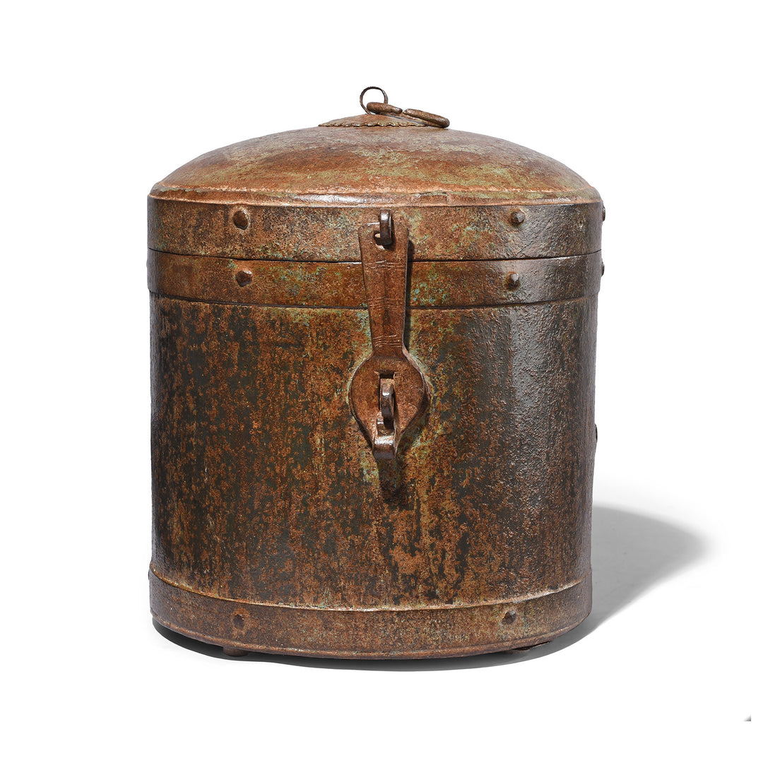 Antique Iron Storage Container From Rajasthan  | Indigo Antiques