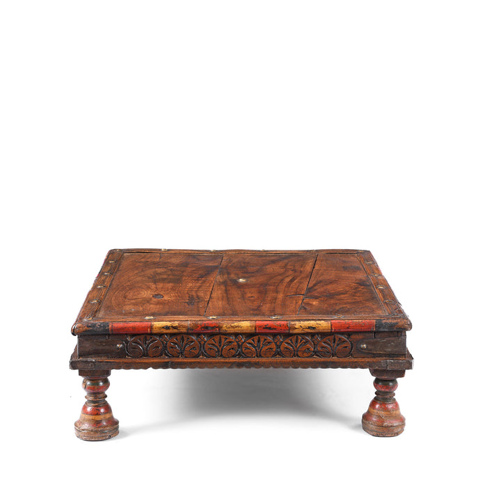 Antique Small Bajot Low Table From Shekhawati | Indigo Antiques