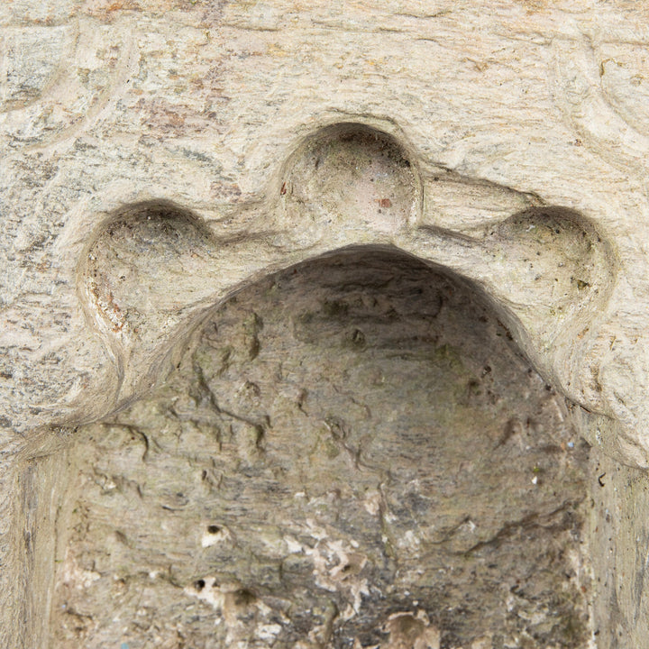 Carving Detail From Antique Indian Carved Stone Lamp Niche From Dungarpur | Indigo Antiques