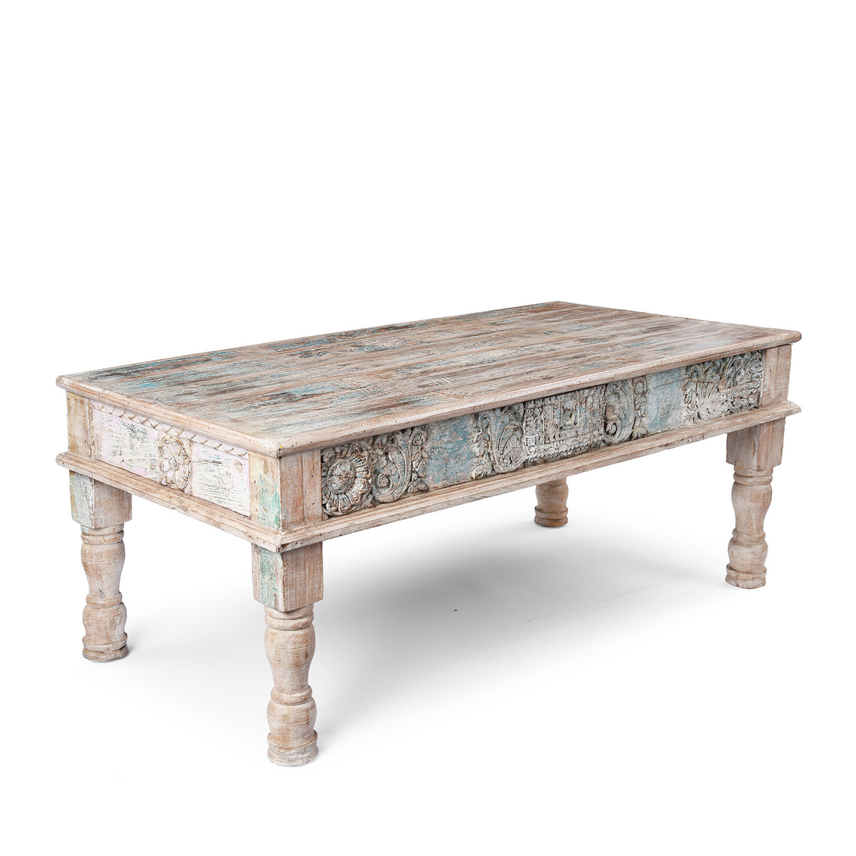 Indian Coffee Table Made From Reclaimed Teakwood | Indigo Antiques