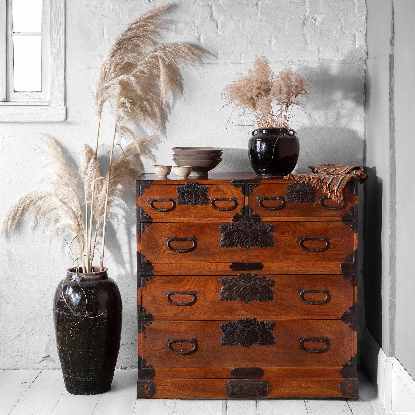 Antique Japanese tansu chest