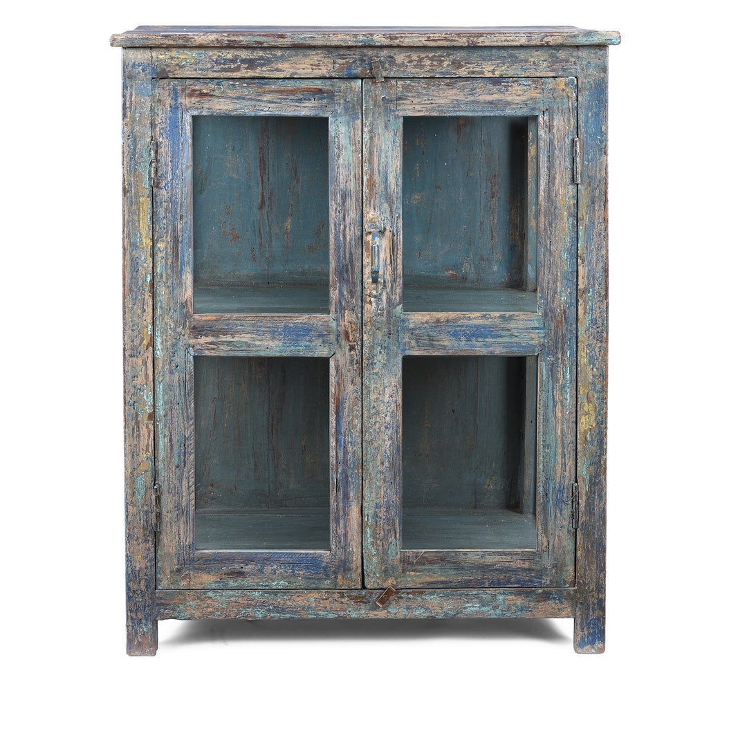 Antique Indian Painted Glazed Book Cabinet | Indigo Antiques
