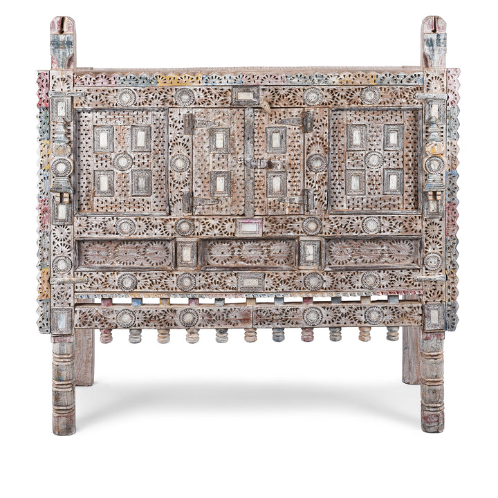 Teak Rubari "Damchiya" Dowry Chest From Kutch | Indigo Antiques