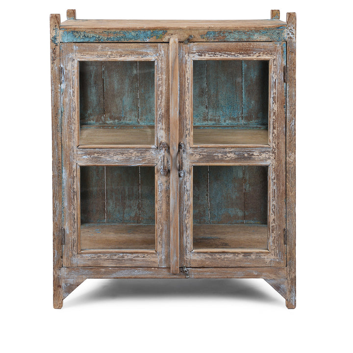Vintage Indian Glazed Teak Cabinet | Indigo Antiques