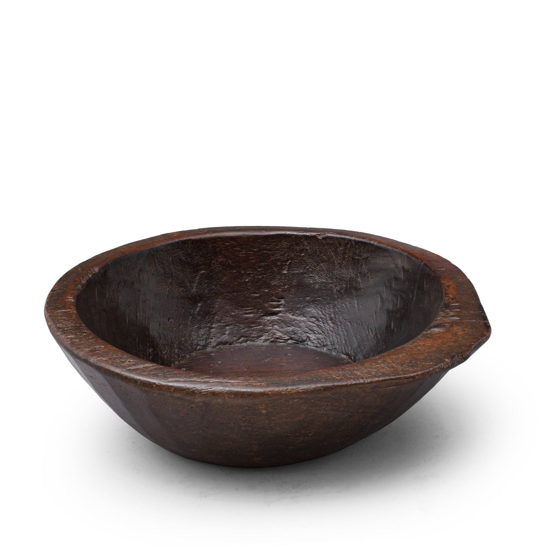 Vintage Carved Teak Parath Bowl| Indigo Antiques