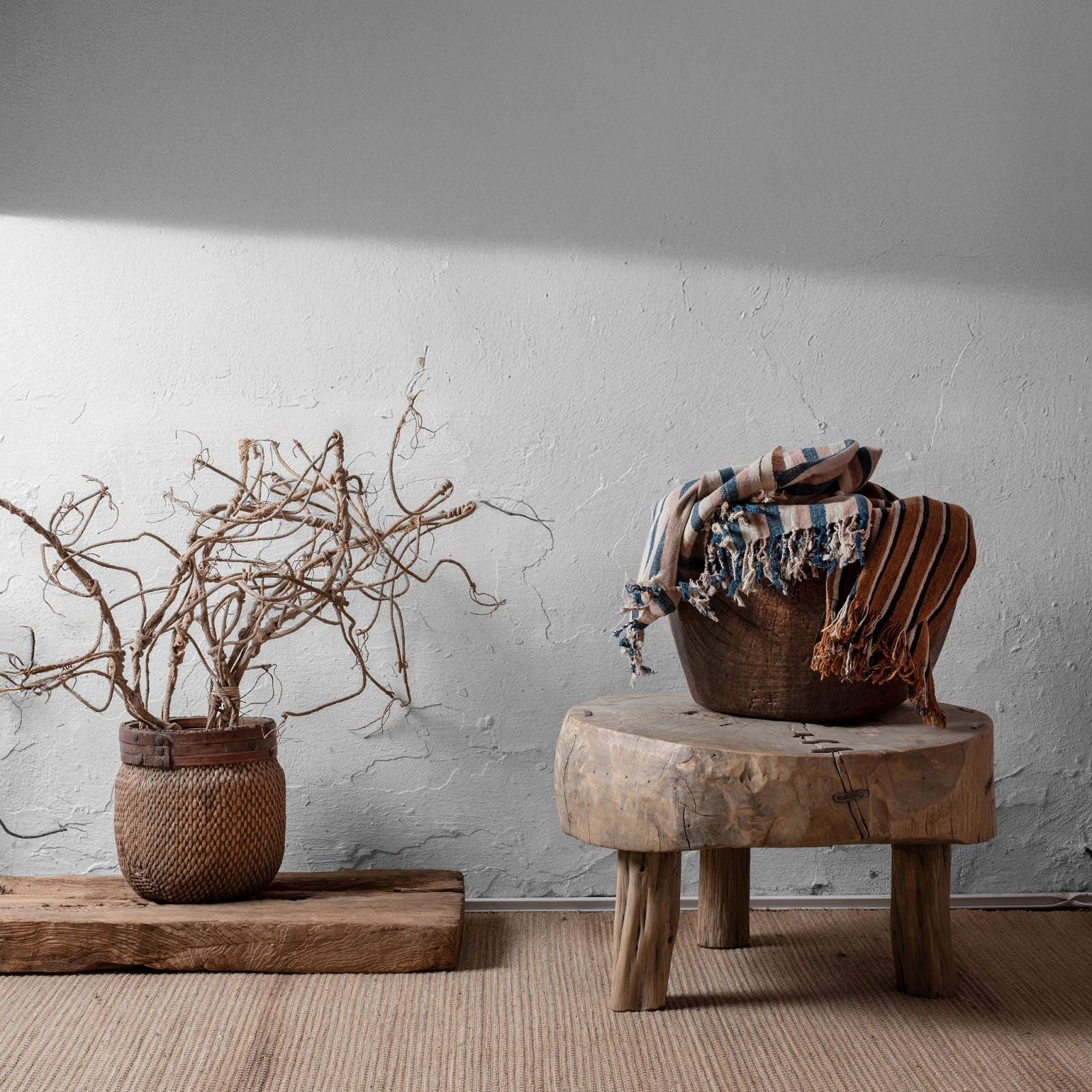 Antique trinkets on a bookshelf