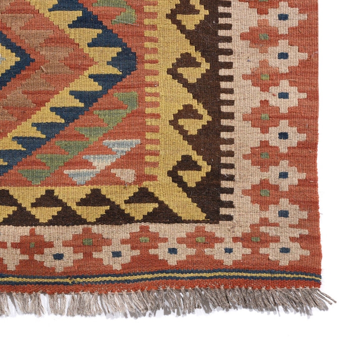 Corner Detail From Shirvan Rug - 185 x 124cm | Indigo Antiques