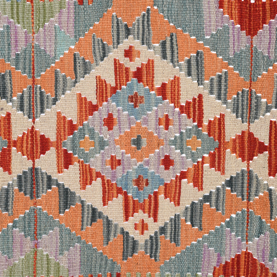 Pattern Detail From Shirvan Kelim Rug - From Pakistan | Indigo Antiques