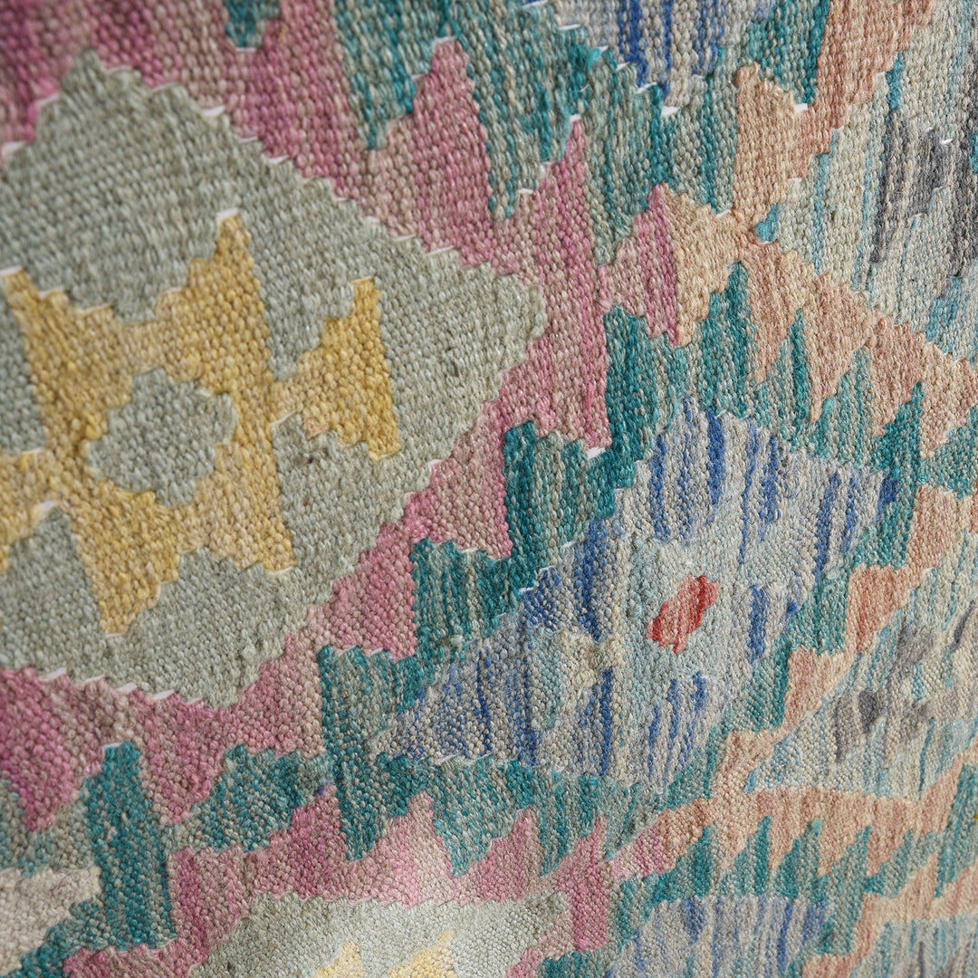 Weave Detail From Shirvan Kelim Rug - From Pakistan - 261 x 176cm | Indigo Antiques
