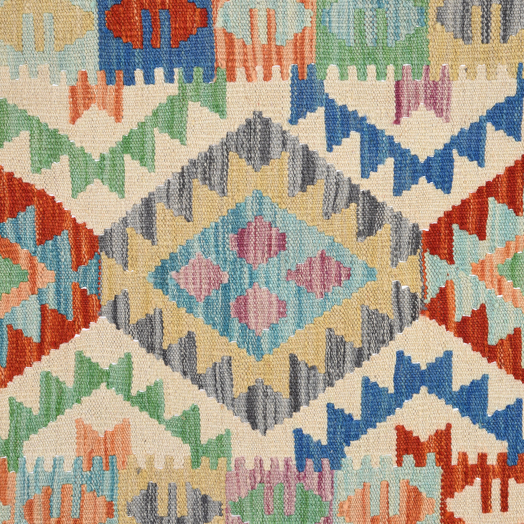 Pattern Detail From Shirvan Kelim Rug - From Pakistan | Indigo Antiques