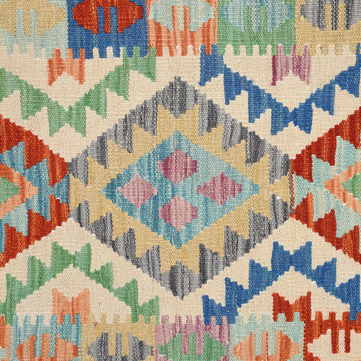 Pattern Detail From Shirvan Kelim Rug - From Pakistan | Indigo Antiques