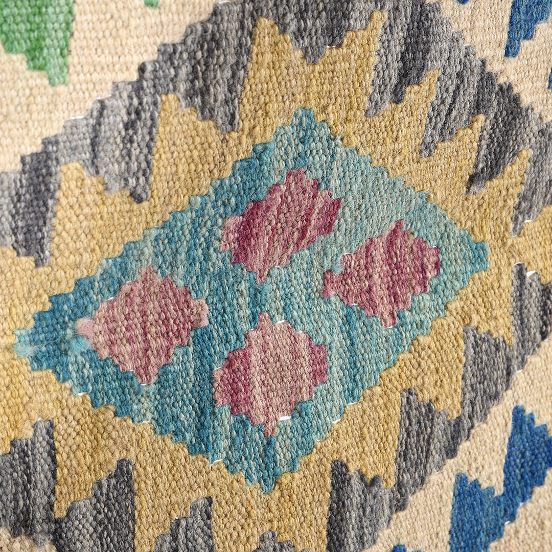 Weave Detail From Shirvan Kelim Rug - From Pakistan | Indigo Antiques
