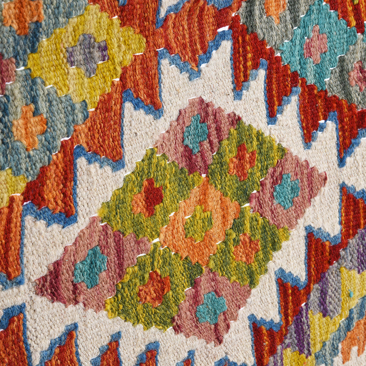 Weave Detail From Shirvan Kelim Rug - From Pakistan | Indigo Antiques