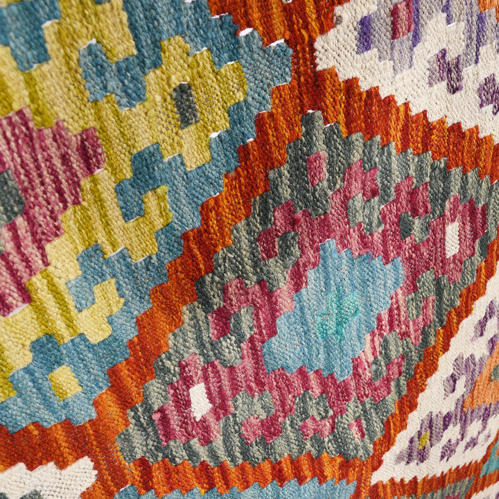 Weave Detail From Shirvan Kelim Rug - From Pakistan - 244  x 175cm | Indigo Antiques