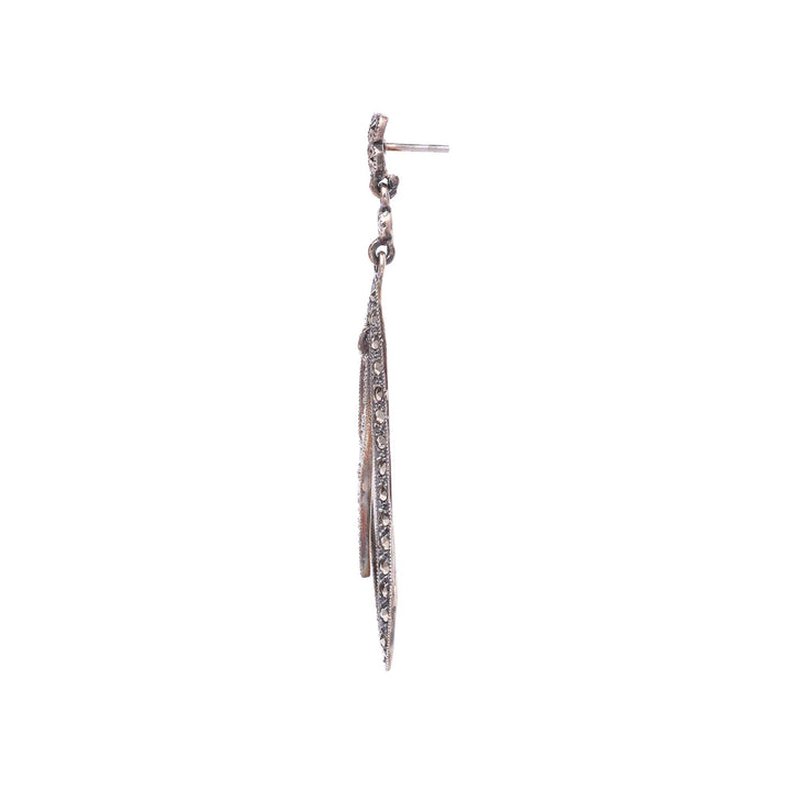 Silver and Marcasite Stud Earrings - From Rajasthan | Indigo Antiques
