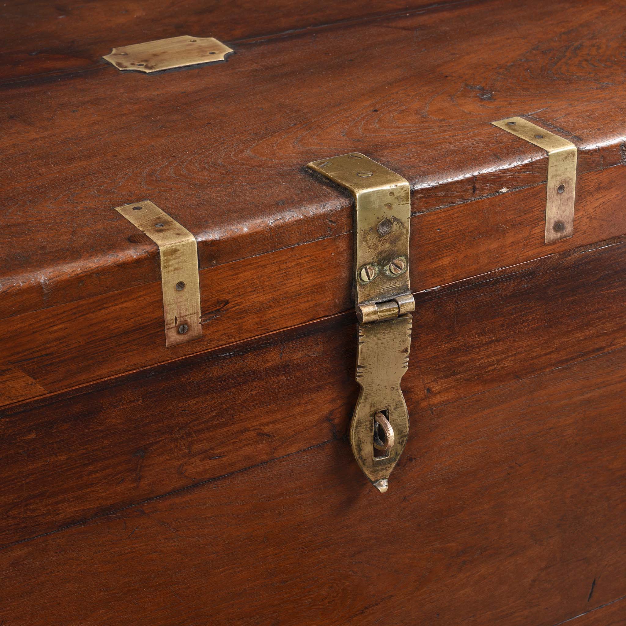 Latch For Brass Bound Teak Military Chest From Rajasthan  -19thC | Indigo Antiques