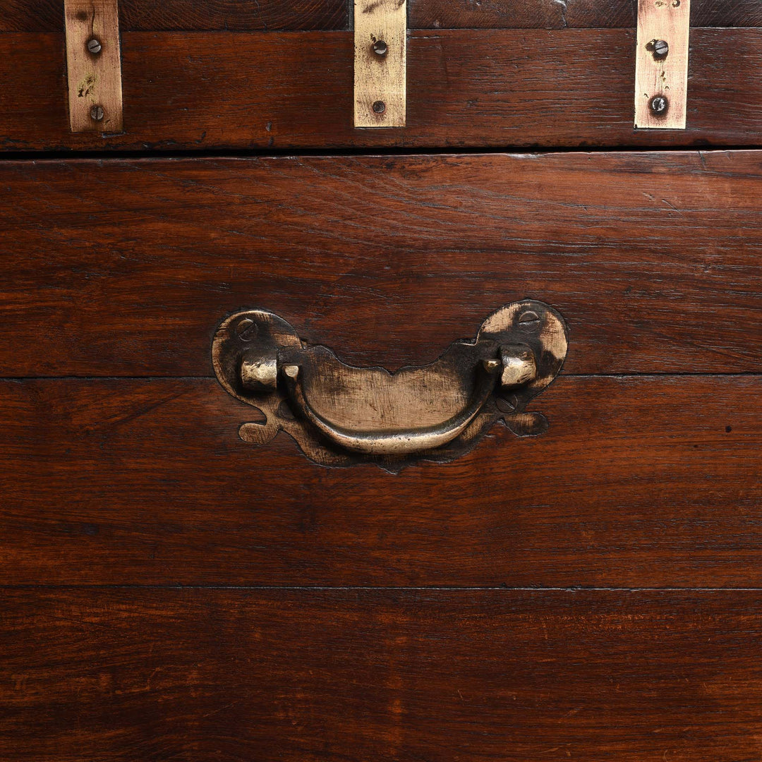 Handle From Brass Bound Teak Military Chest From Rajasthan  -19thC | Indigo Antiques