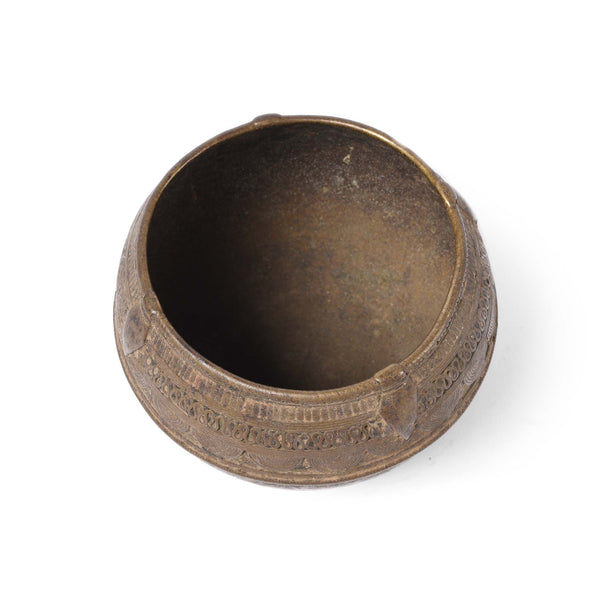 Dhokra Work Rice Measure From Orissa - Early 20Th Century