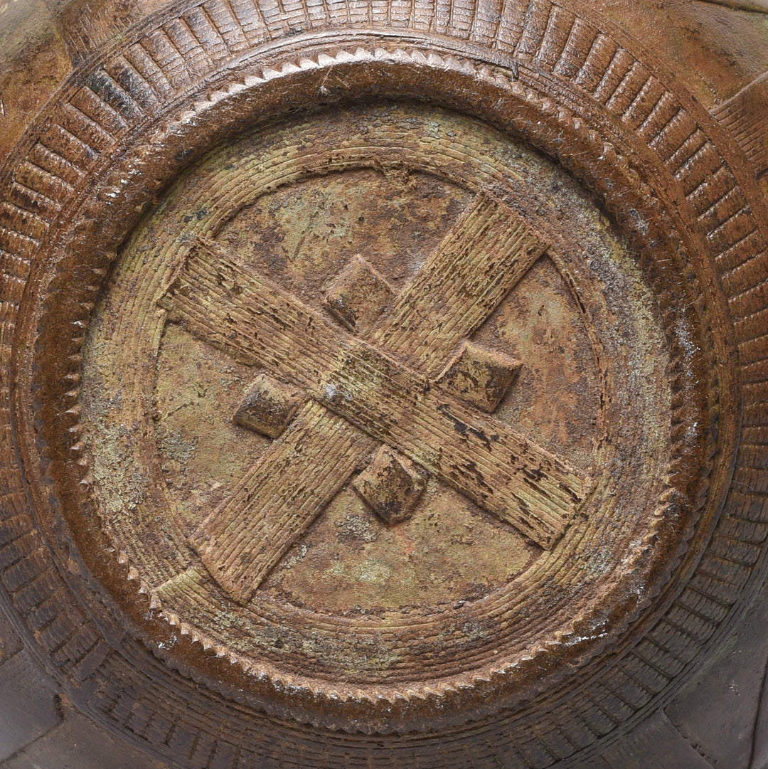 Bottom Of Indian Brass Rice Measure From Orissa - Early 20thC | Indigo Antiques