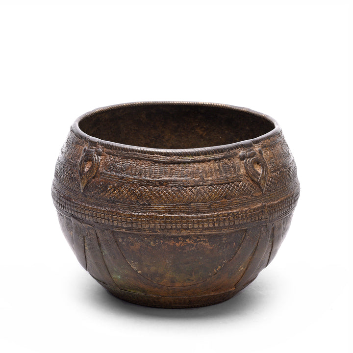Reverse Of Indian Brass Rice Measure From Orissa - Early 20thC | Indigo Antiques