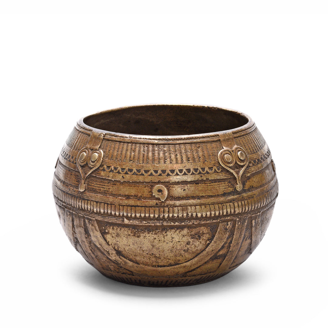 Indian Brass Rice Measure From Orissa - Early 20thC | Indigo Antiques