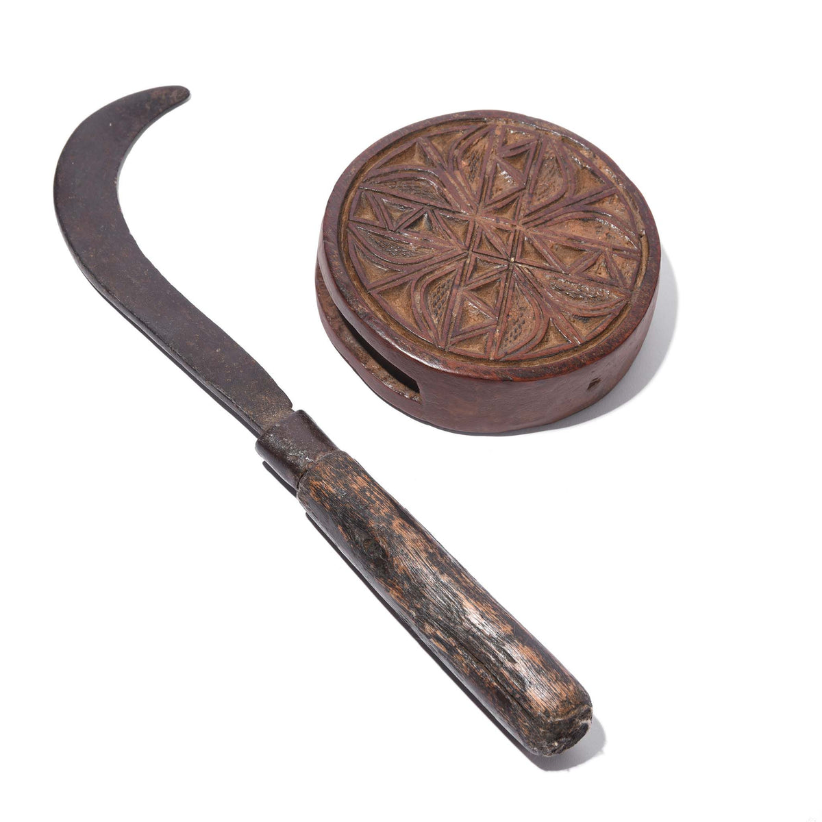 Knife & Holder Carved Knife & Holder From The Terai - 19thC | Indigo Antiques